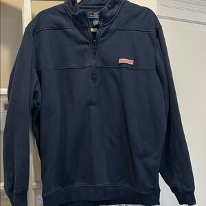 Vineyard Vines Dark Blue Quater Zip-Up Sweater